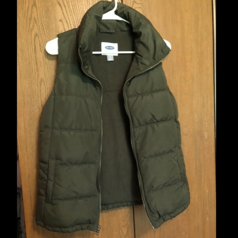 Olive Green Puffer Vest